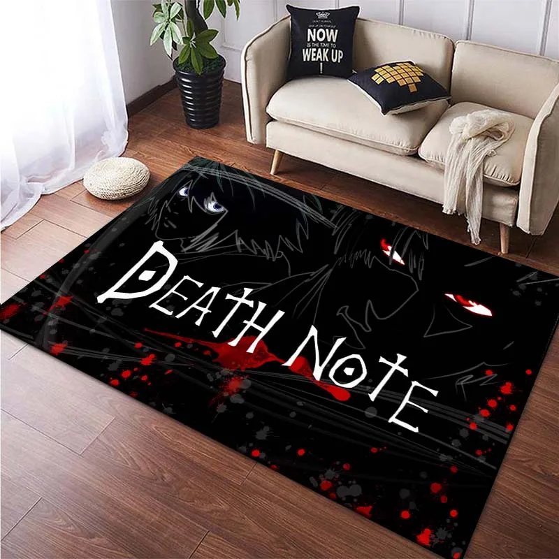 Japanese Anime Death Note Kira Floor Mats Square Carpets for Bedroom Living Room Home Decoration  Rugs Soft Velvet Mat  Area