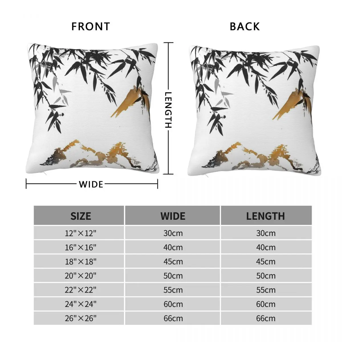 Splash Mountain Pillowcase Polyester Linen Velvet Creative Zip Decor Throw Pillow Case Sofa Seater Cushion Cover 18