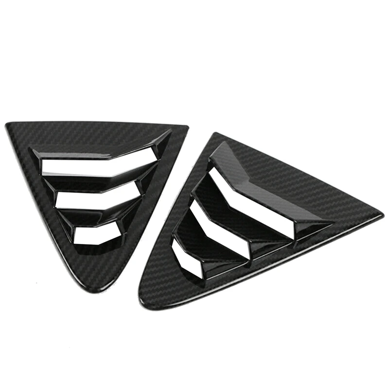 Carbon Fiber Color Rear Side Vent Quarter Window Louver Shutter Cover Replacement For Toyota Corolla 2020-2023