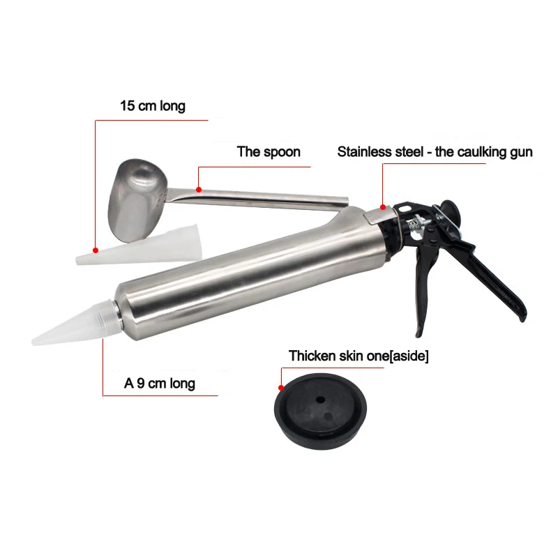 

CZ-003 Stainless Steel Caulking Gun Handheld Concrete Joint Filling Guns External Wall Caulking Artifact Mortar Sprayer DIY Tool