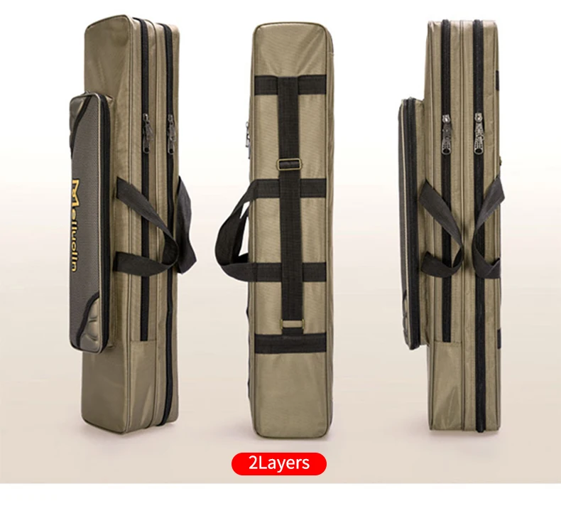 Große Angelruten-Aufbewahrungstasche 80cm-130cm, Robuste Oxford-Tasche für Angelruten und Zubehör, Pesca-Box für Herren – Detail 7