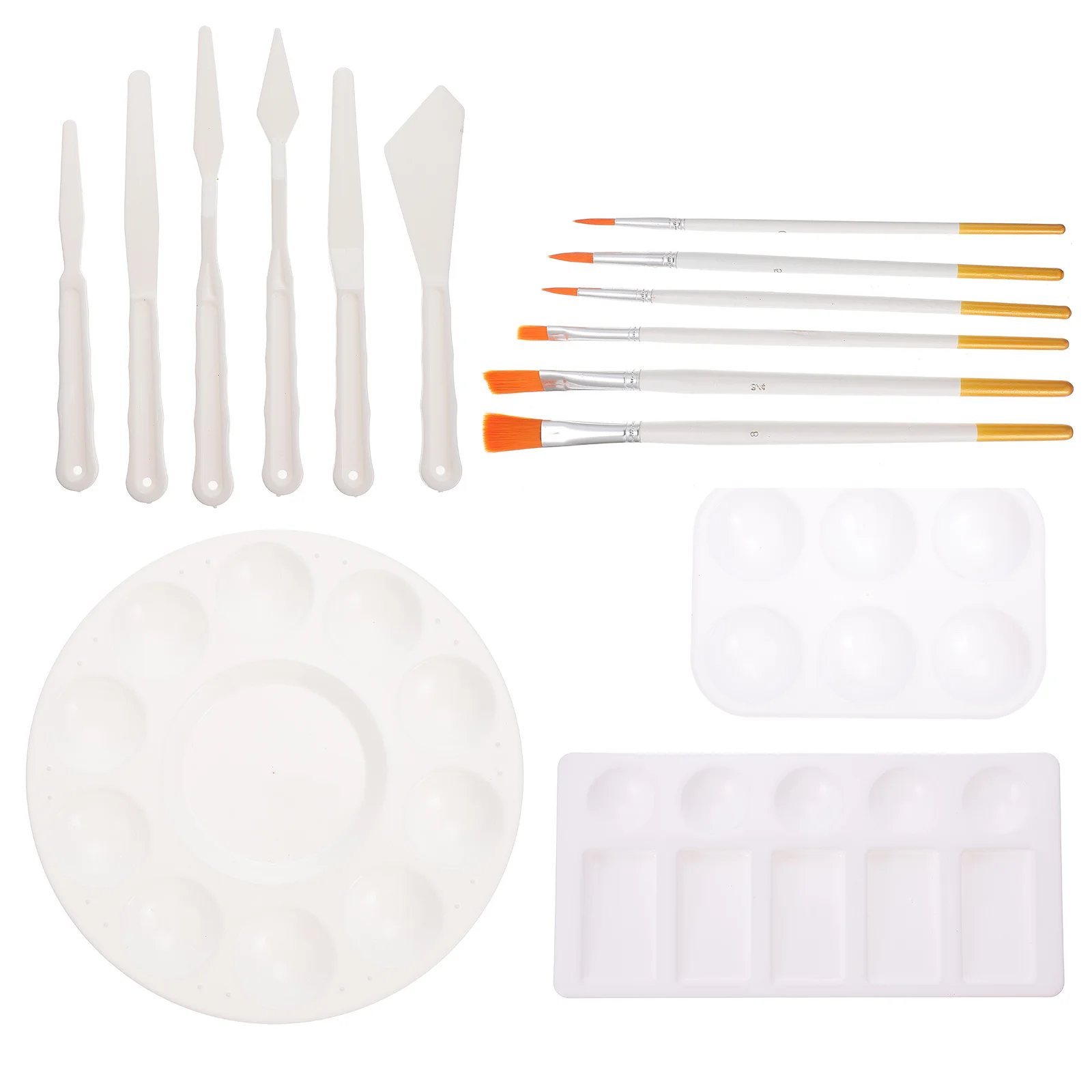 

1 Set Of Oil Tools Watercolor Pigment Tray Painting Scrapers Portable Color Mixing Palette For Art Supplies Lightweight Painting