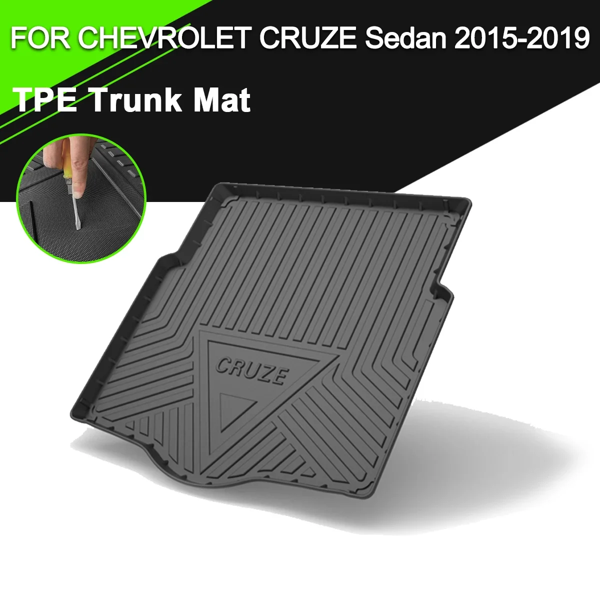 Trunk Mat  TPE FOR CHEVROLET MENLO  ONLX BLAZER CAVALIER CRUZE EQUINOX MALIBU MALIBU-XL MONZA  ORLANDO SAIL TRACKER 2009-2023