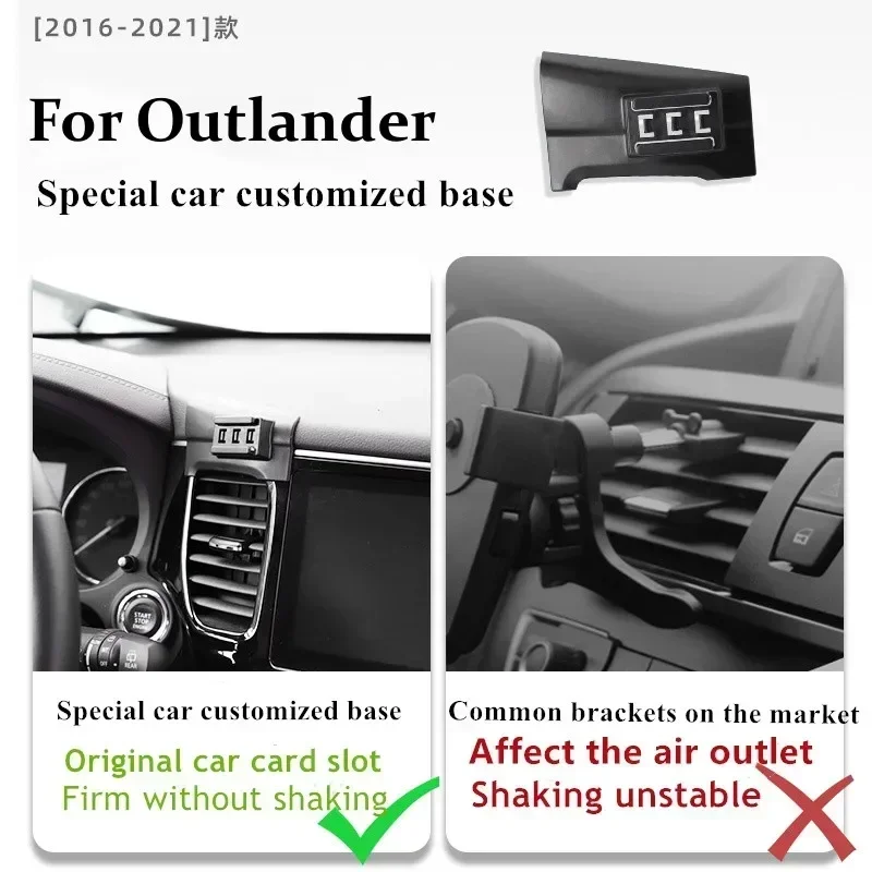 

2016-2021 For Mitsubishi Outlander Mobile Phone Holder Wireless Charger Car Phone Mount Navigation Bracket GPS Support 360