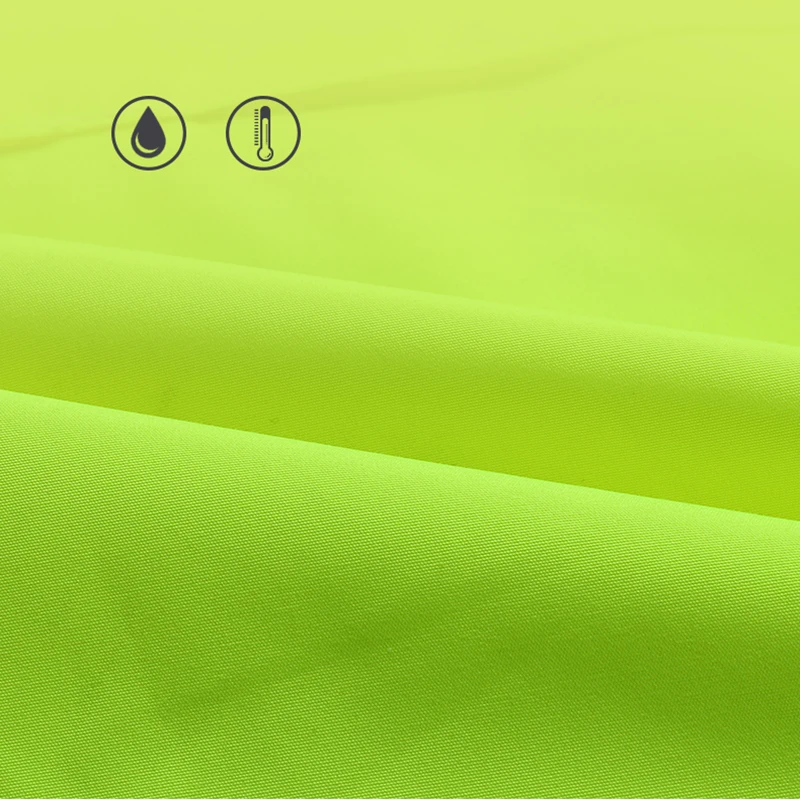 Hi Vis Safety Jacket Reflective for Men with Removable Liner Waterproof Oxford Zipper Work Jacket Hooded