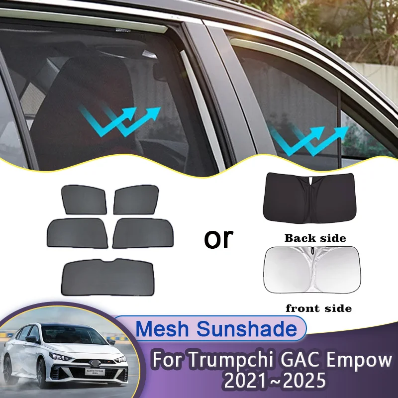 

Сетчатый солнцезащитный козырек для Trumpchi GAC Empow Dodge Attitude MK4 2021 ~ 2025 2022 2023 2024, автомобильный магнитный солнцезащитный козырек, аксессуары для оконных штор