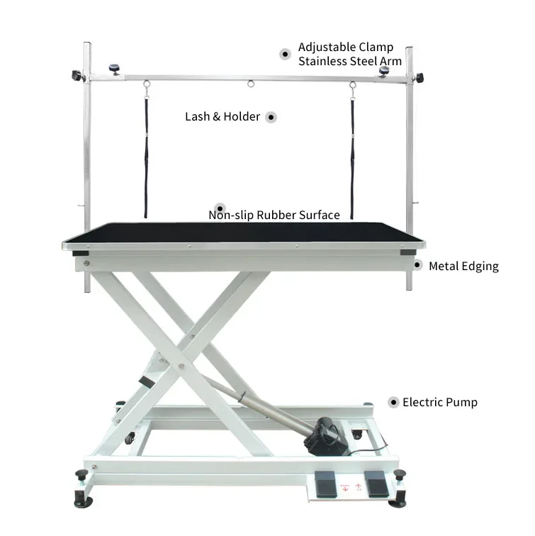 Height Adjustable dog pet beauty products professional electric Hydraulic large grooming table