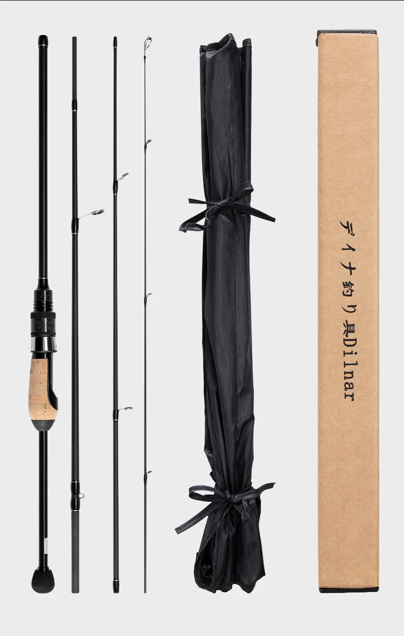 Hunthouse Trave 4-teilige 1,86m UL Spinnrute aus Kohlefaser, ultraleicht, Wurfgewicht 2-8g, für Forellen, Hechte und andere Fische. – Detail 9