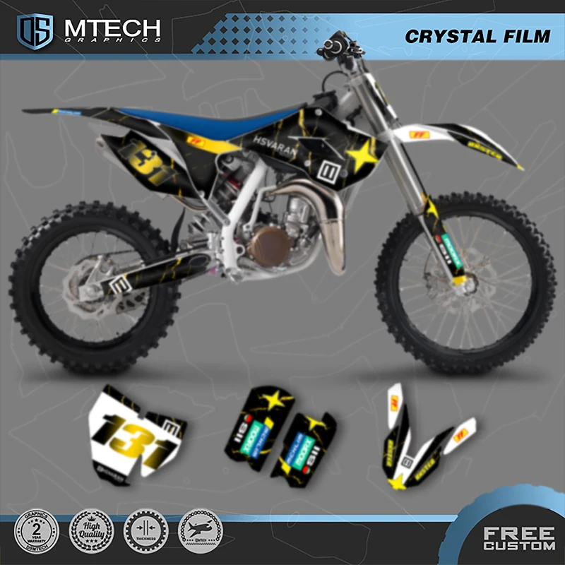 

DSMTECH MOTOR Motorcycle Graphics Decals Stickers Kits For Husqvarna TC85 TC 85 2014 2015 2016 2017 006