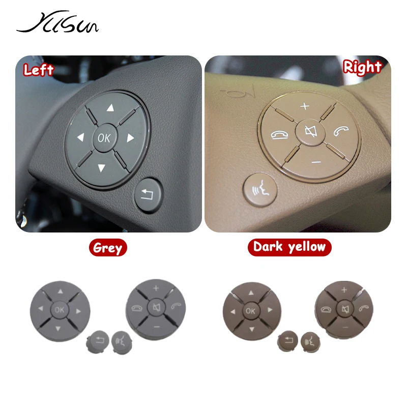 Car Multi-Function Steering Wheel Button Keys For Mercedes Benz C E GLK Class W204 X204 C180 C200 C250 C260 C300 C350 W207 W212