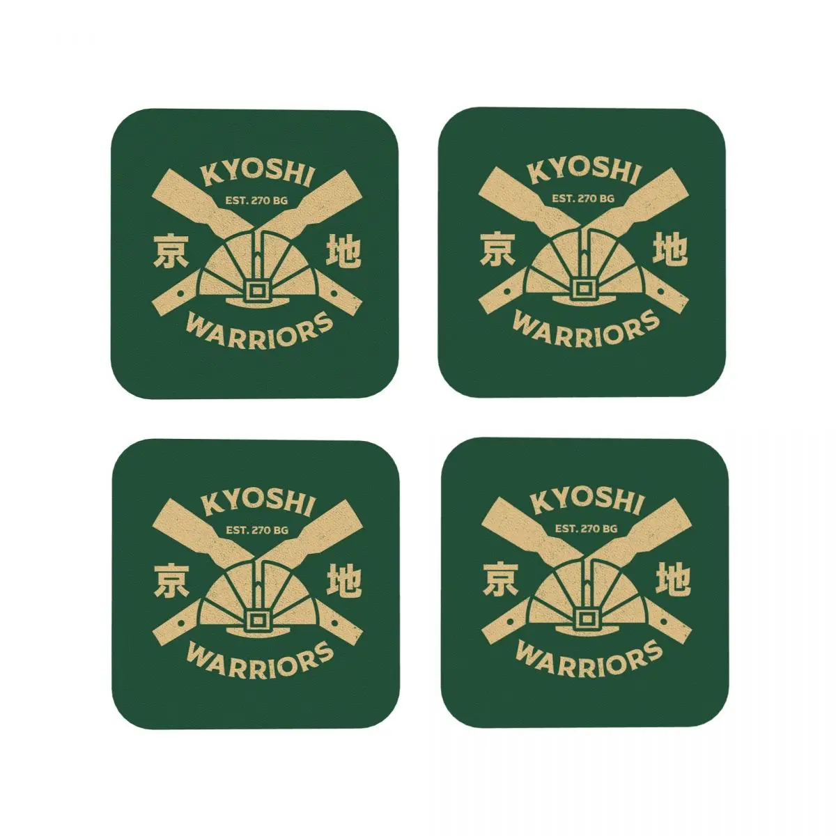

Подставки Kyoshi Warriors, кухонные салфетки, нескользящие изоляционные коврики для чашек, кофейные коврики для декора, домашняя посуда, подушечки, набор из 4 шт.