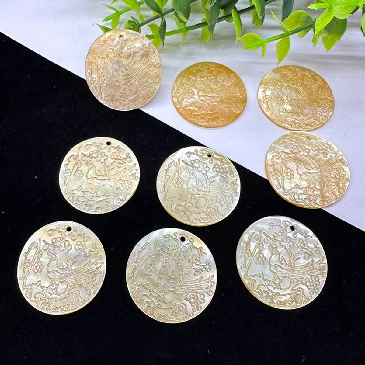 4Pcs Round Pendant The Mother - Pearl Necklace ulasan dan harga