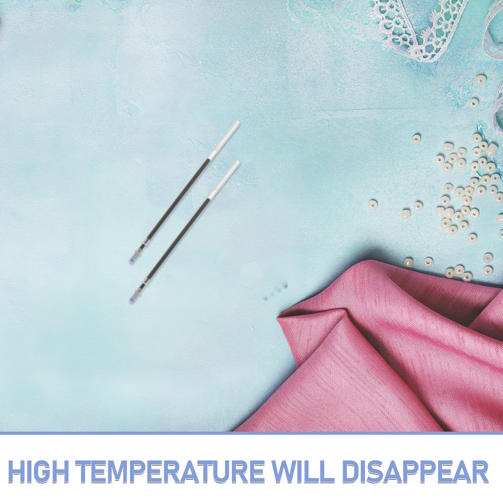 

100Pcs Heat Erasable Fabric Refills Disappearing Ink Pen for Textile Craft Garment Marking Sewing Quilting Dressmaking