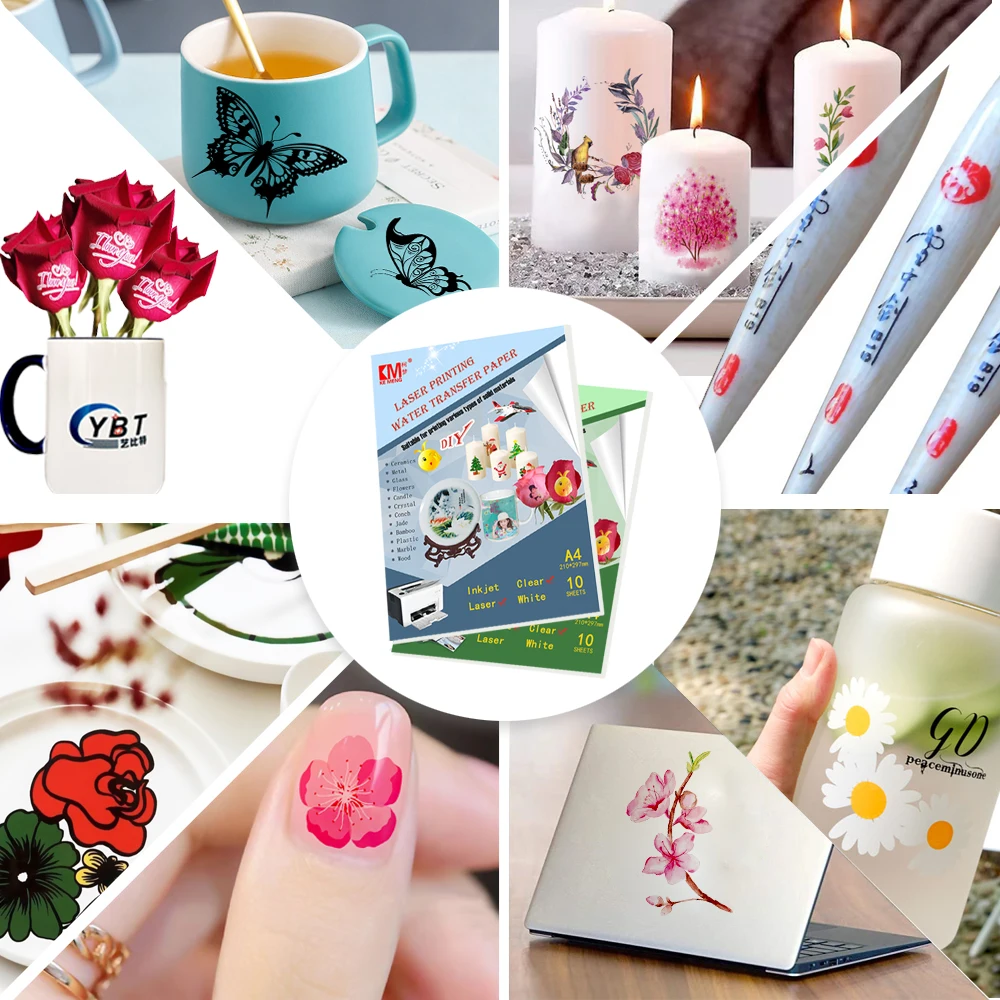 (A5*20 Sheets)Laser printer Transfer paper Inkjet water slide decal paper For Cups ceramics