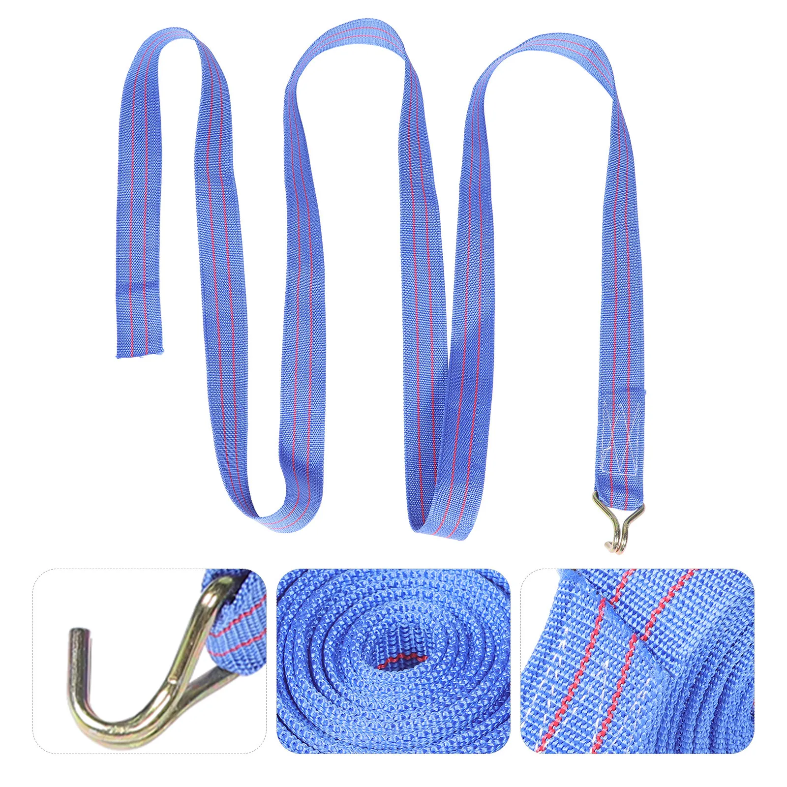 Bungee Cord Heavy Duty Cargo Strap 3M Adjustable Tie Down Strap for Truck Trailer Towing Black Polyester Bungee Cords