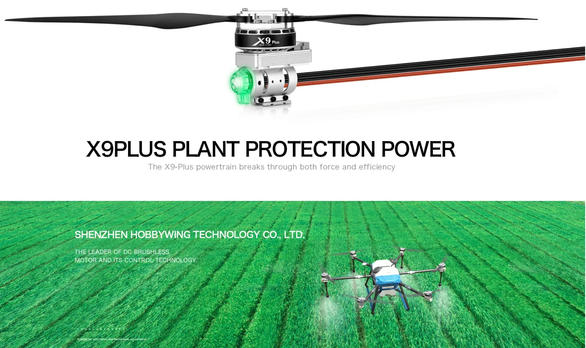 4 sets Hobbywing Brand-new X9 Plus 14S Power System Maximum Load 15kg for DIY 20L/25L Multirotor Agricultural Spraying Drone