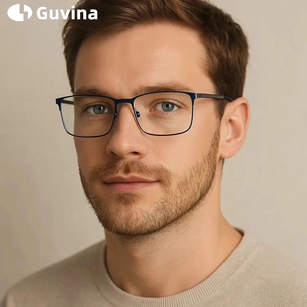 

Photochromic Glasses Men Luxury Eyeglasses Anti Blue Light Prescription Bezel For Business Myopia Hyperopia Optical Glasses