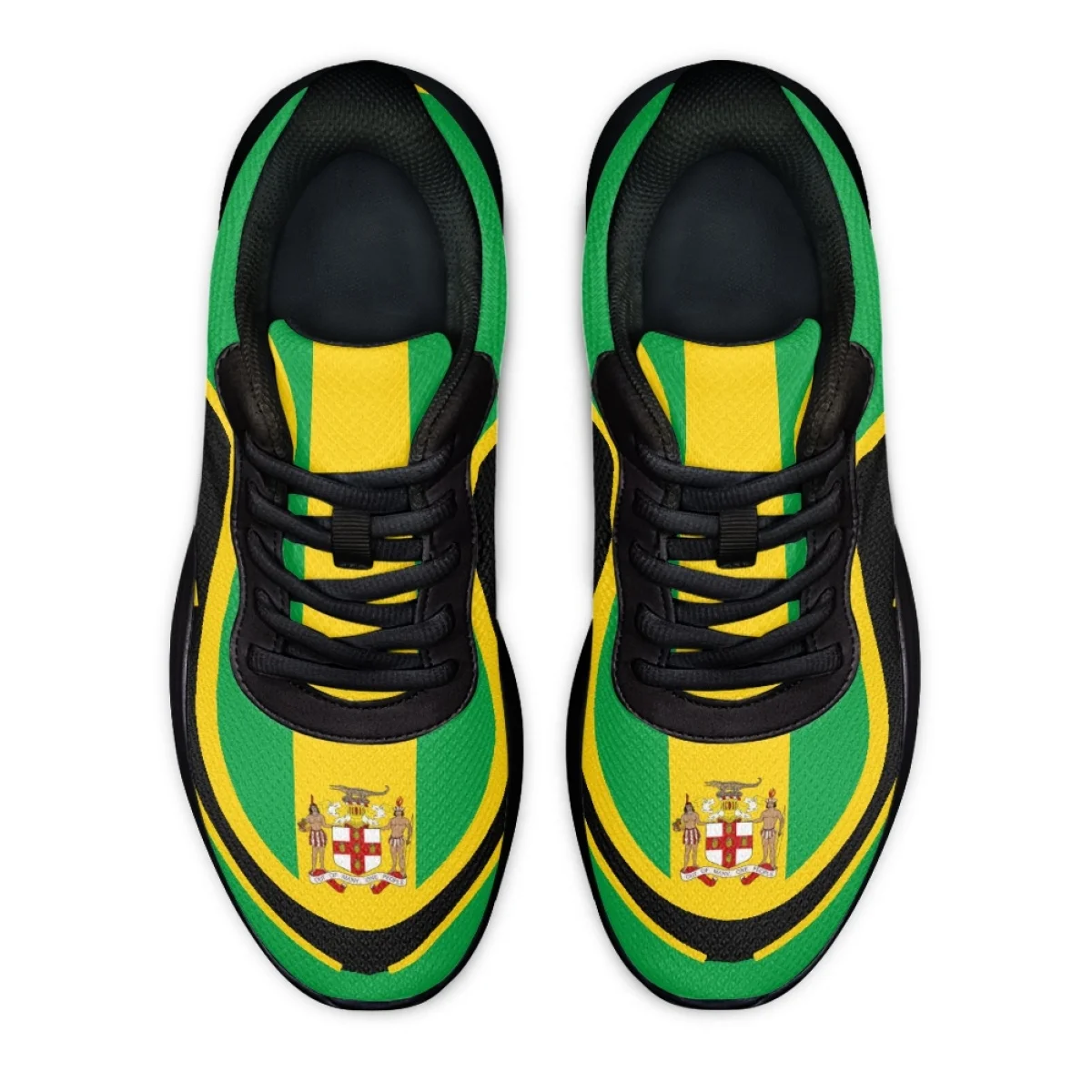 Fashion JAMAICA National Flag Pattern Flat Shoes Women Autumn Outdoor Sneakers Teen Casual Shoes Wear-Resistant Gym Tennis Shoes