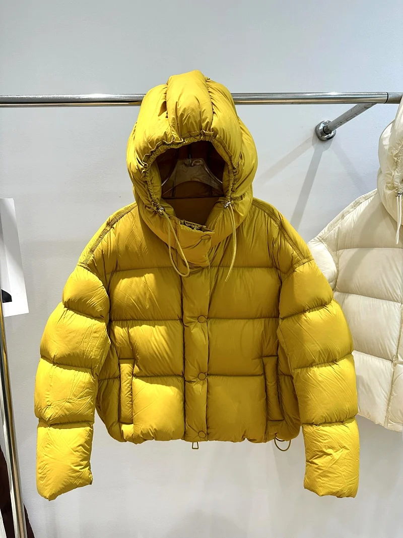 

Высококачественная женская пуховая куртка с капюшоном для несезонного периода, 90% пухового наполнителя, утолщенная, в корейском стиле, повседневная