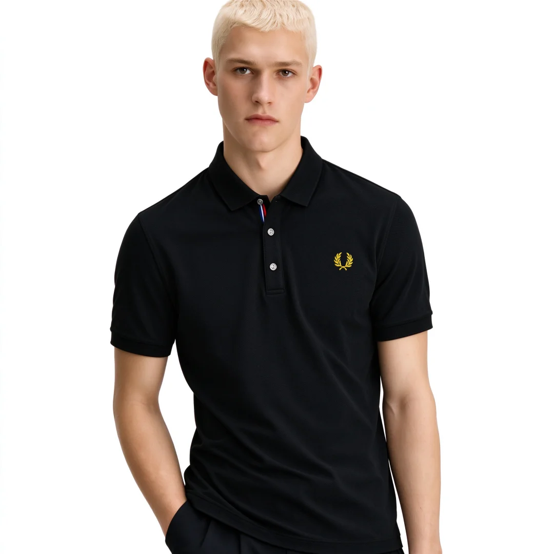 Fred Perry 2026 Men's Polo, Business and Leisure FP Embroidered Breathable Polo Shirt, Light Luxury Street Fashion Polo