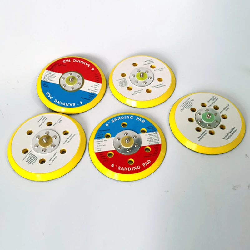 6 inch Flocking Polishing sanding discs Hook Loop Suction Cup Pad Plate Sandpaper Holder Sticky Disk For Pneumatic Polisher