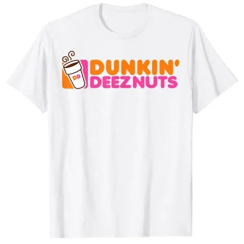 T-Shirt Aesthetic Dunkin' Deez Nuts - Dunkin Deeznuts Clothes Graphic Tee Shirts Tops