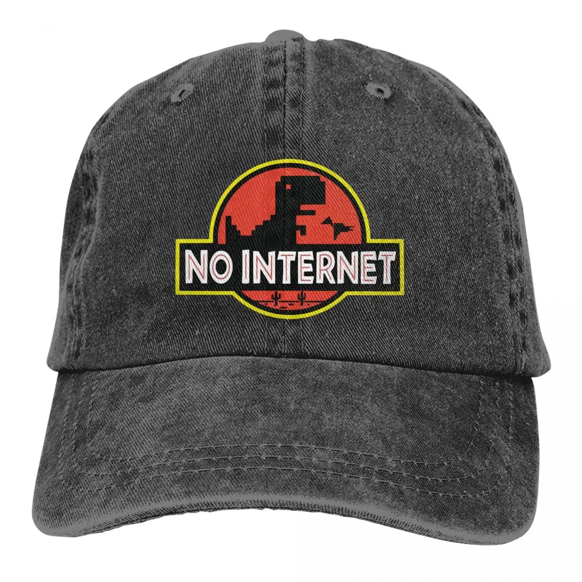 No Internet COMPUTER Programmer Code Unisex Washed Cotton Cap Vintage Baseball Cap Casual Outdoor Sports Hat