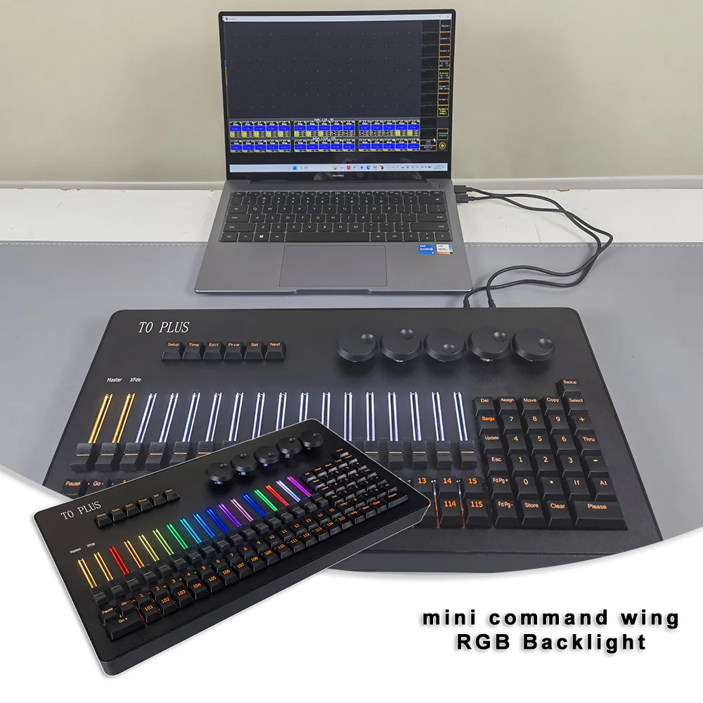 Mini Command Wing Plus DMX Controller With RGB Backlight Professional Console MA Control Lighting DMX512 Dj Disco