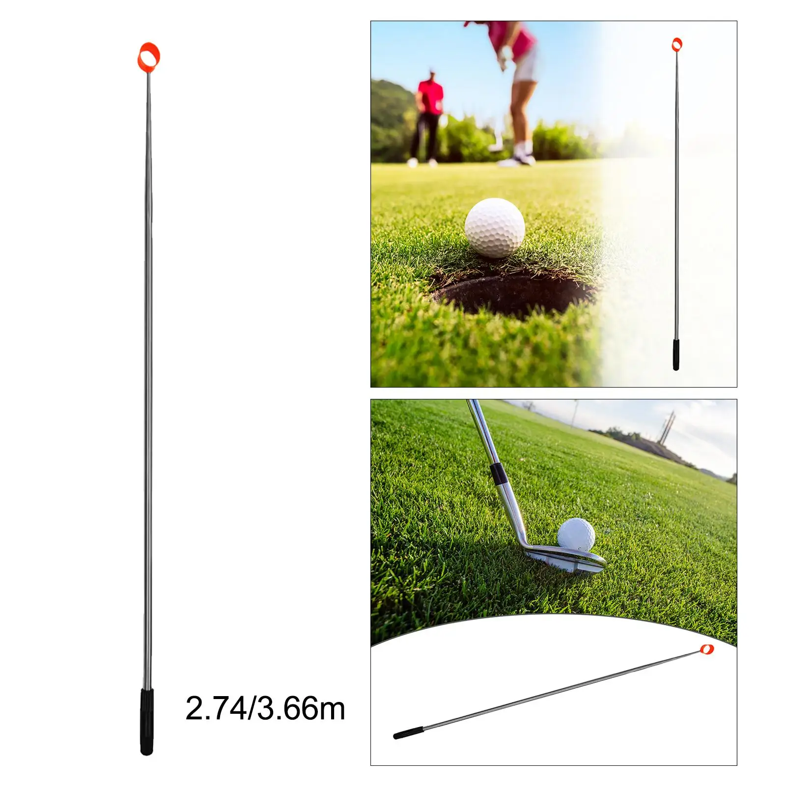 

Telescoping Golf Ball Retriever Stainless Steel Adjustable Grabber Tool Golf Accessories for Golf Practice Equipment
