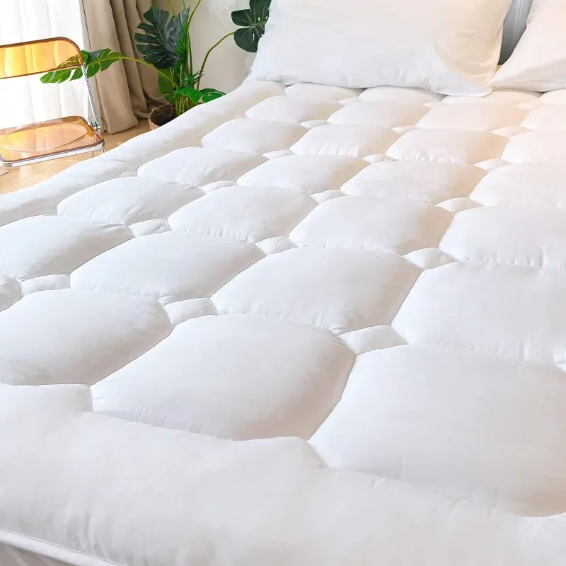 

Mattress Topper, Quilted Fitted Mattress Protector Pillow Top Mattress Cover with Deep Pocket Up to 19 Inches ,Twin Size