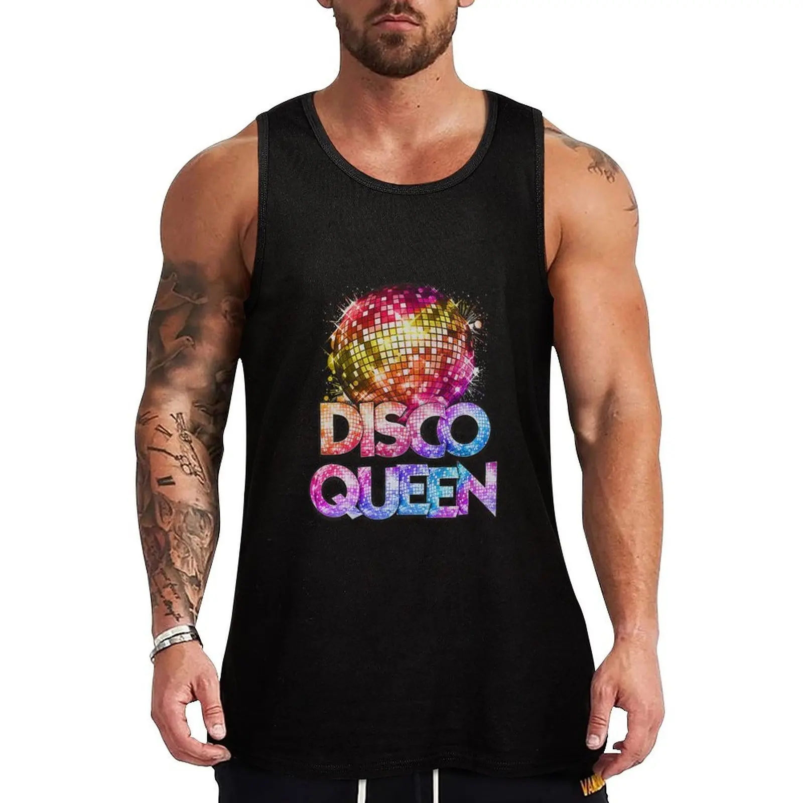 Disco Queen Tank Top Trendy Print Tank Top Fashion Graphic Sleeveless Top