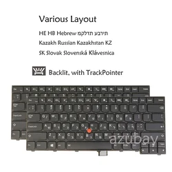 Hebrew Kazakh Slovak Laptop Keyboard for Lenovo Thinkpad T440 T440P T440S T431S T450 T450S T460 04X0115 00HW851 04X0153, Backlit
