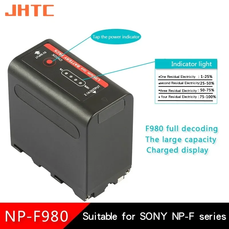 Аккумулятор NP-F980 8700 мАч для Sony NP-F970 NP-F960 NP-F930 NP-F550 NP-F570 NP- F750 Светодиодный аккумулятор Power Bank Зарядное устройство
