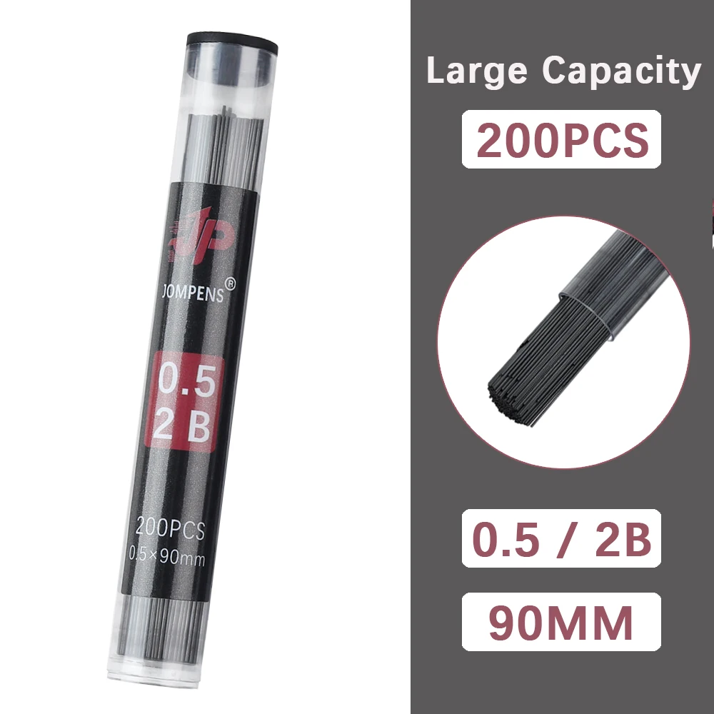 1 Box Runde Röhrenverpackung Mechanische Bleistiftmine 2B 0,5 0,7 0,9 1,3 2,0mm Mine zum Zeichnen und Schreiben Schülerbedarf Schreibwaren – Detail 7