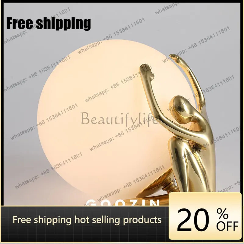 HOT retro light luxury abstract character art desk lamp modern minimalist decorative atmosphere lamp