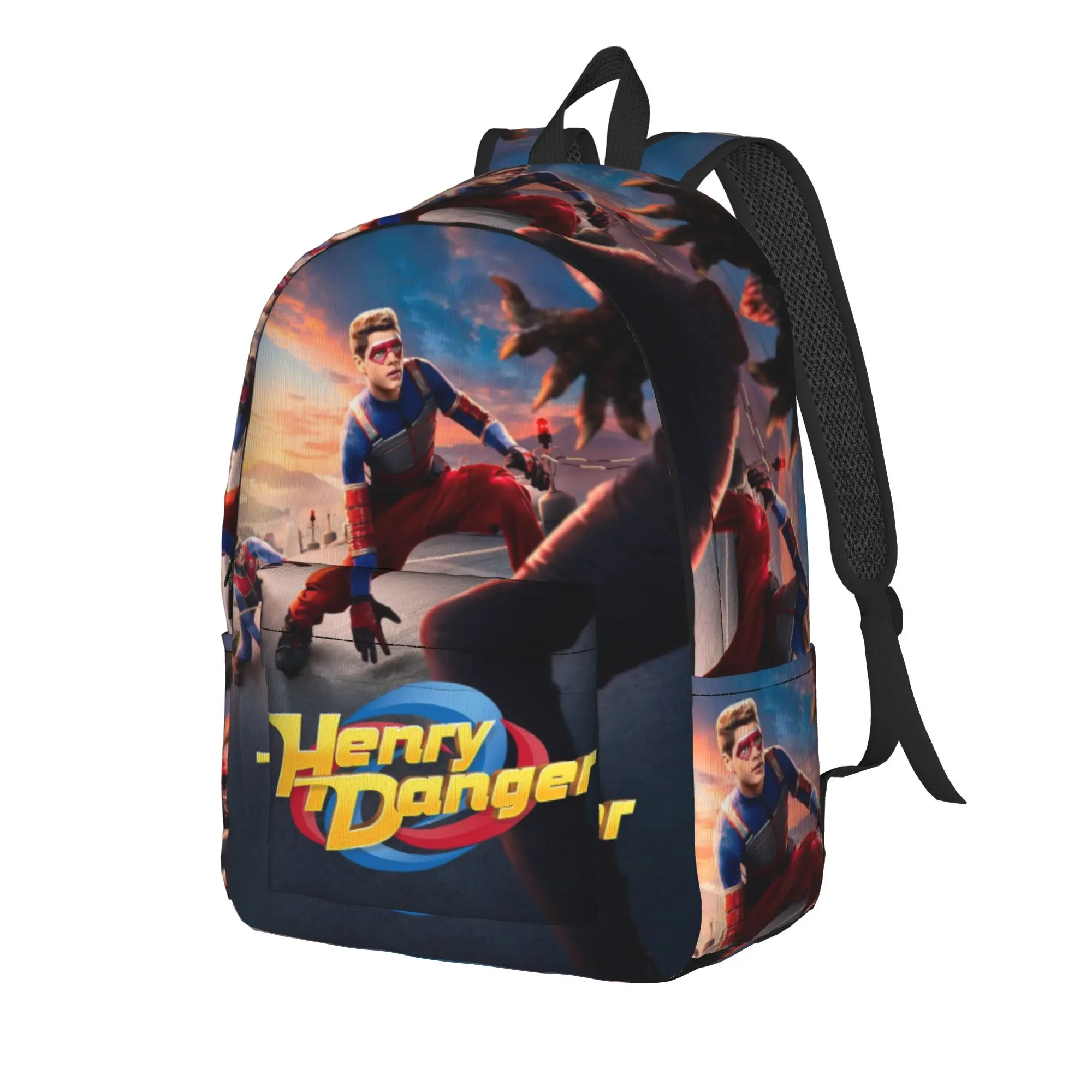Captain Henry And Kid Danger  Backpack for Men Women Cool High School Work Daypack  Laptop Computer Shoulder Bag Gift