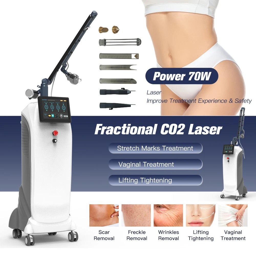 Medical Grade 70W 10600nm Fractional CO2  with Air Cooling for Facial Wrinkle Treatment