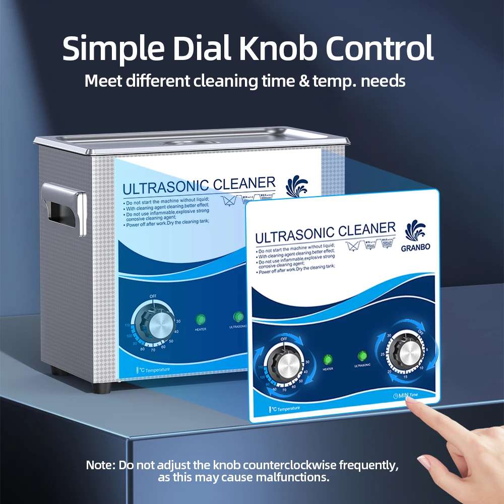 Macchina per la pulizia ad ultrasuoni Granbo 15L 40kHz con timer e riscaldatore – Ideale per elettronica, modelli 3D e componenti di stampa