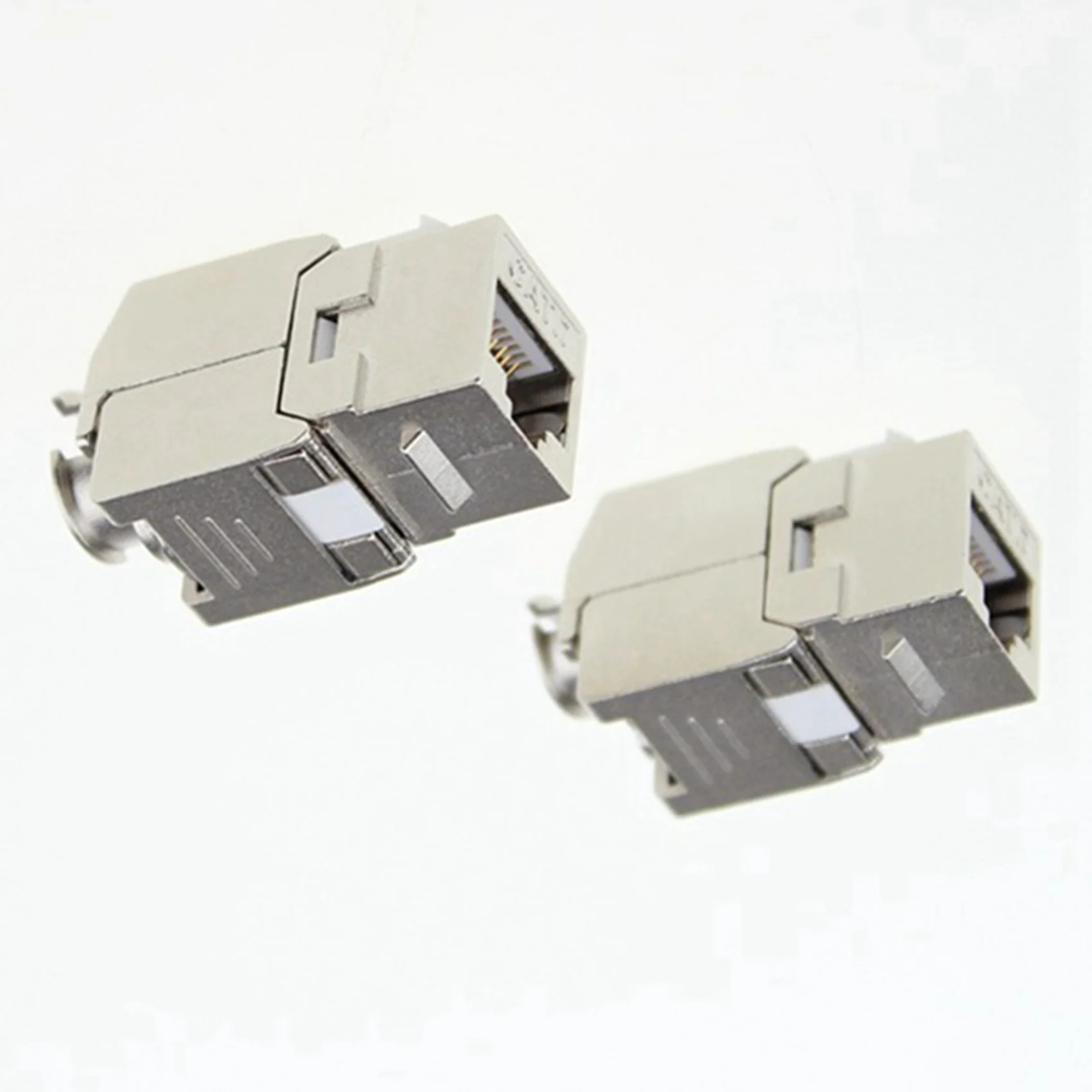 5Pcs Network RJ45 Cat7 Keystone Jack Module 360 Degree Full Shielded RJ45 Socket To LSA Tool-Free Termination