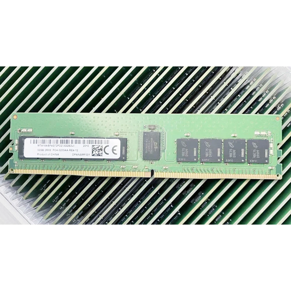 1Pcs MTA18ASF4G72PDZ-3G2B2 For MT RAM 32G 32GB 2RX8 PC4-3200AA DDR4 3200 ECC REG Server Memory