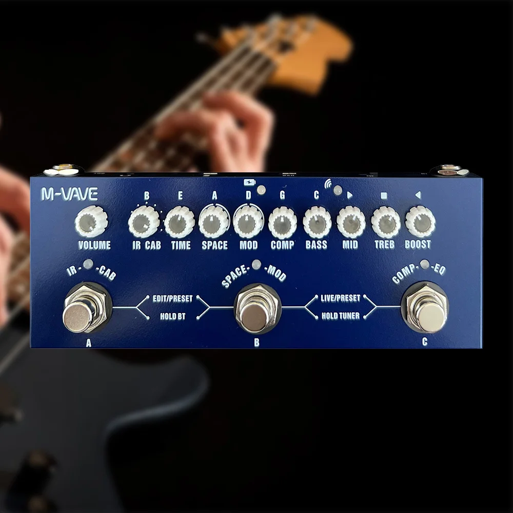 M-VAVE Cube Baby Delay Multi Effects Pedal Stage Audio Processsor Mixers Guitar Pedal Phaser Reverb for electric bass Guitar