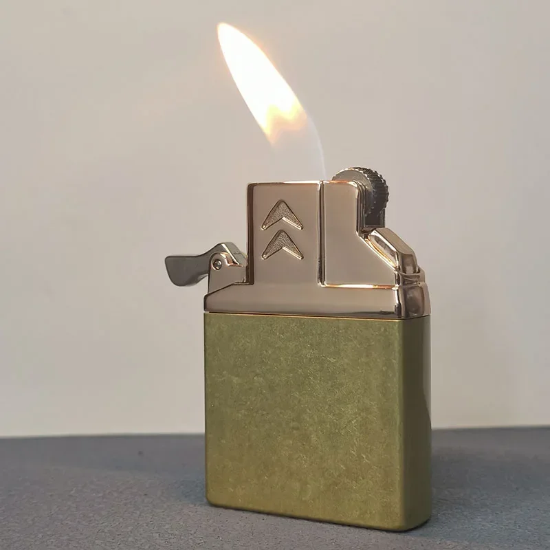Chief Double Fire Switch Butane Lighter Brass Windproof Movement Gas Inflate Inner Insert Conventional ZP Replace Accessories
