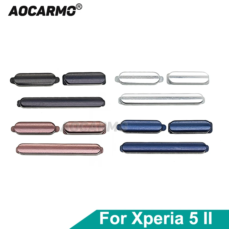 

Aocarmo для Sony Xperia 5 II X5ii XQ-AS52 AS62 AS72 SO-52A SOG02 Боковая клавиша, кнопка регулировки громкости вверх и вниз, запасная часть