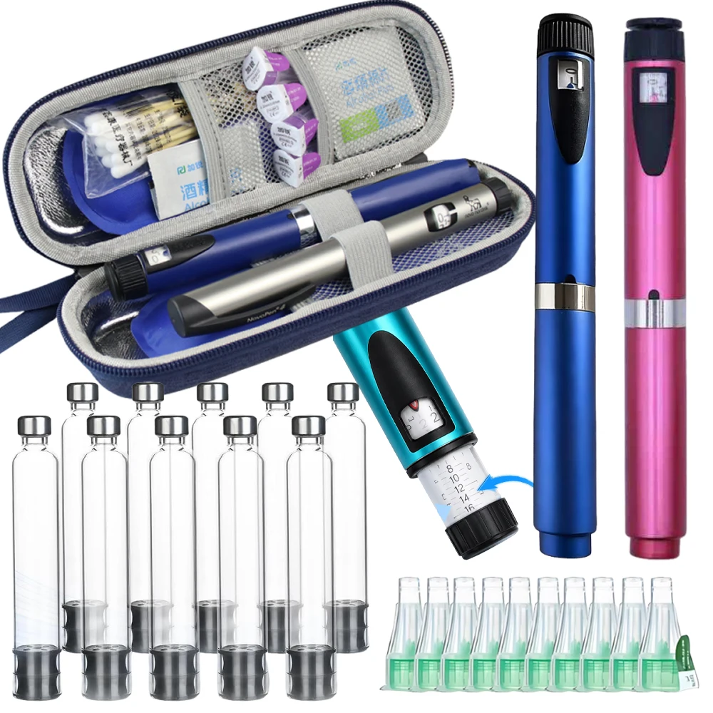 Image of Professioneller Insulin-Injektionspen für den Heimgebrauch Nachfüllbares Design Dosiskontrolle Injektionspen Perfekt für 3ml Kartuschen mit Box
