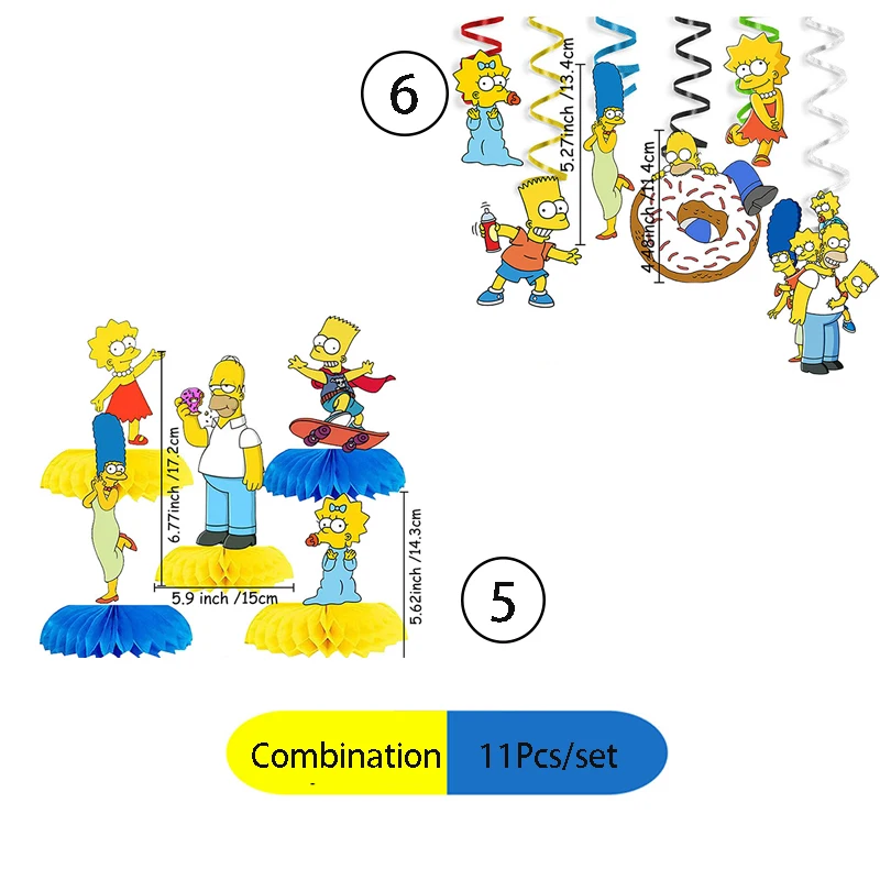 Das Simpsons Happy Birthday Party Dekorations- und Tischgeschirr-Set, bestehend aus Teller, Bechern und Servietten mit Cartoon-Motiven, ist praktisch, langlebig und ein Bestseller. – Detail 9
