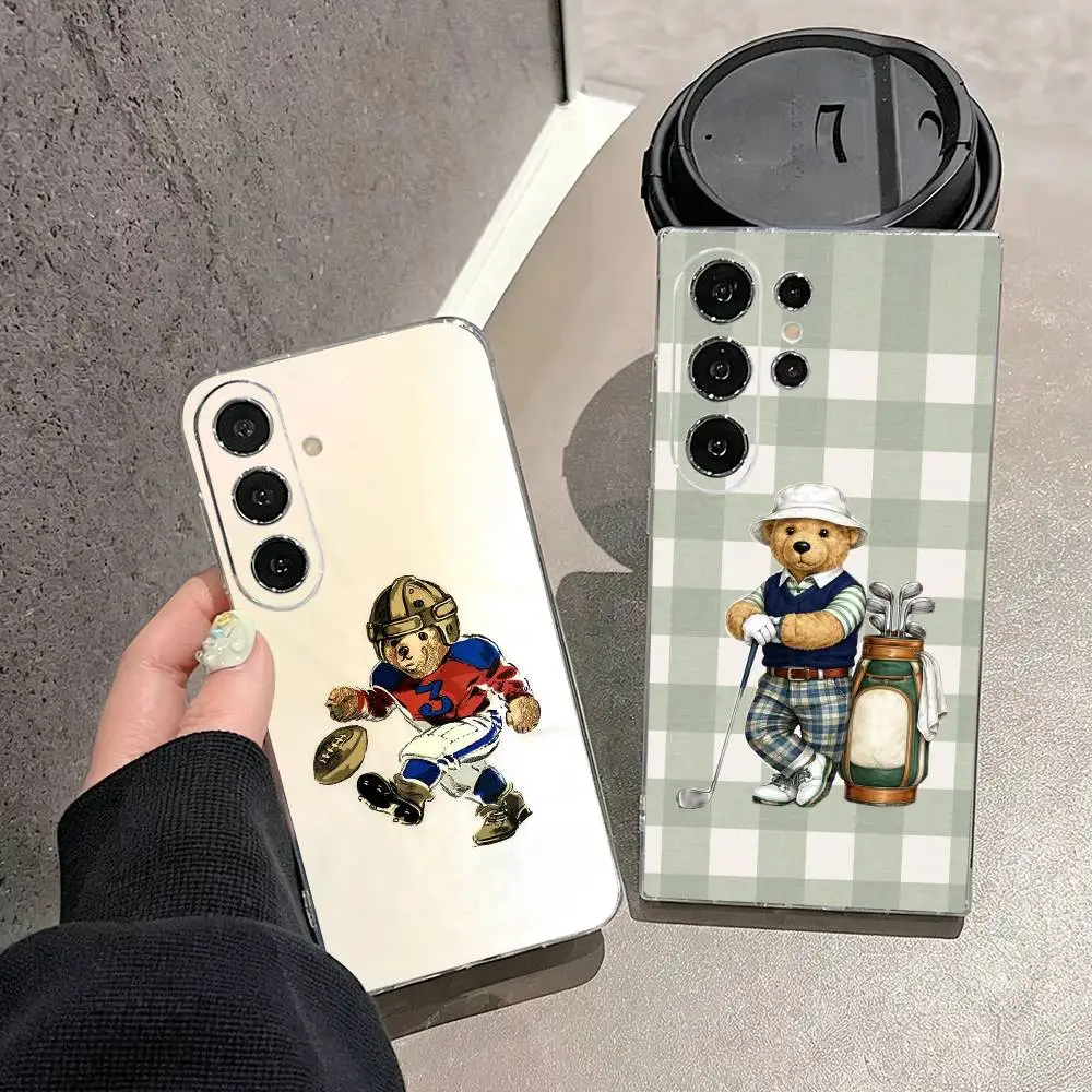 Fashion B-Baron Filou B-Bear  Phone Case For Samsung S25,S24,S21,S22,S23,S30,Ultra,S20,Plus,Fe,Note,10,9,5G Transparent Cover