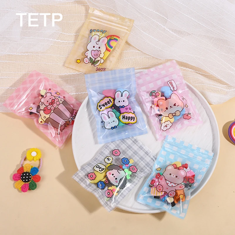 

TETP 100Pcs Mini Ziplock Bags Handmade Gift Hairpin Headdress Packaging Decoration Home Card Jewelry Storage Display Favors