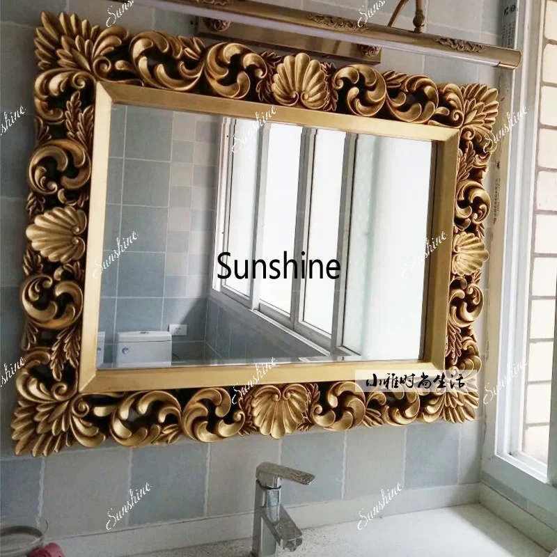 YYEuropean square decoration dressing mirror bathroom toilet
