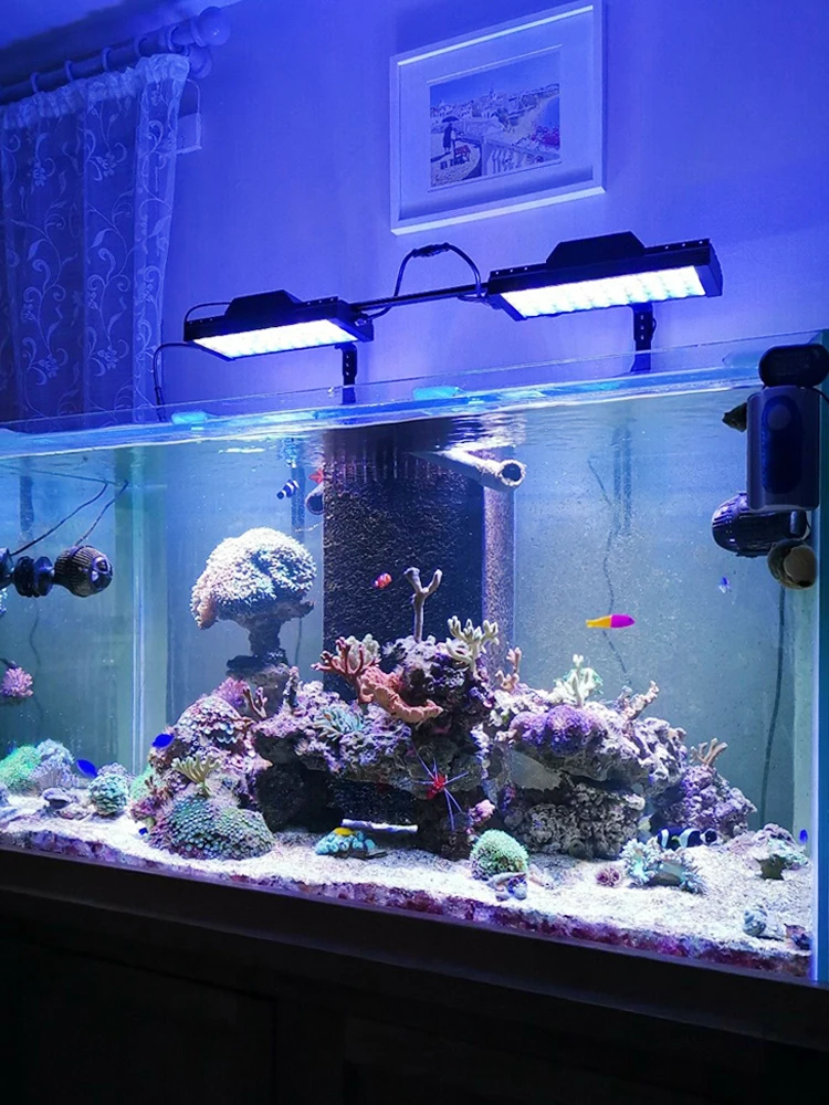 PopBloom-Marine Aquarium LED Light, Reef Marine Aquarium Lamp, SPS/LPS Coral, Tank Turing30, 2Pcs