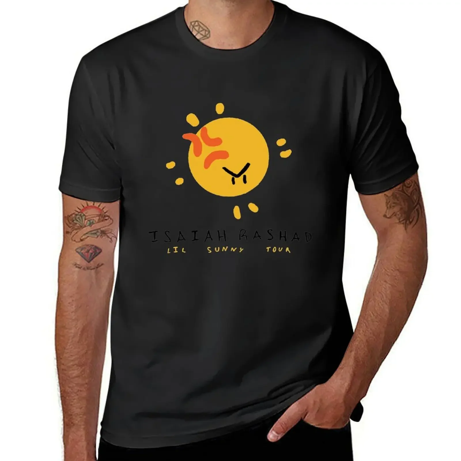 Logo Isaiah Lil Sunny Rashad Tour T-Shirt cotton graphic tees tees new edition oversized graphic tee mens t shirts